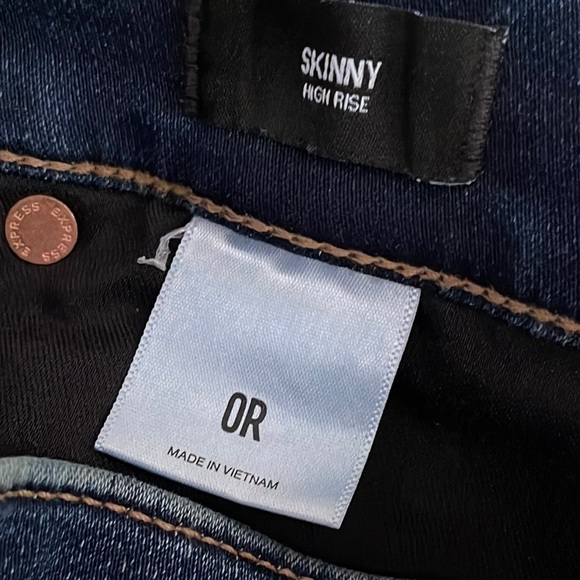 💙 EXPRESS Skinny High Rise Jeans Size 0R - Picture 6 of 6